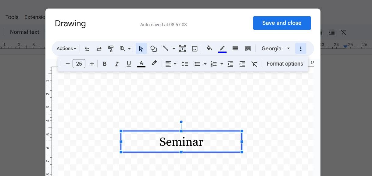 Designing Text Box for Google Docs Mind Map
