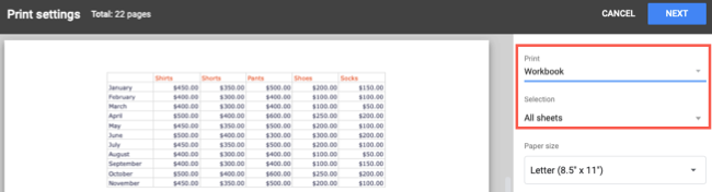 Select Workbook and All Sheets