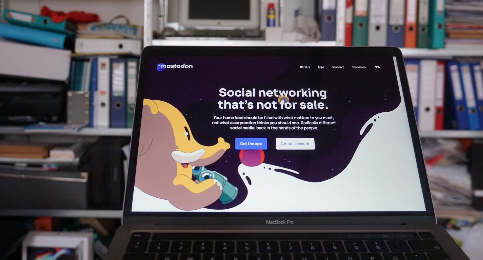 Главная страница Mastodon на Mac