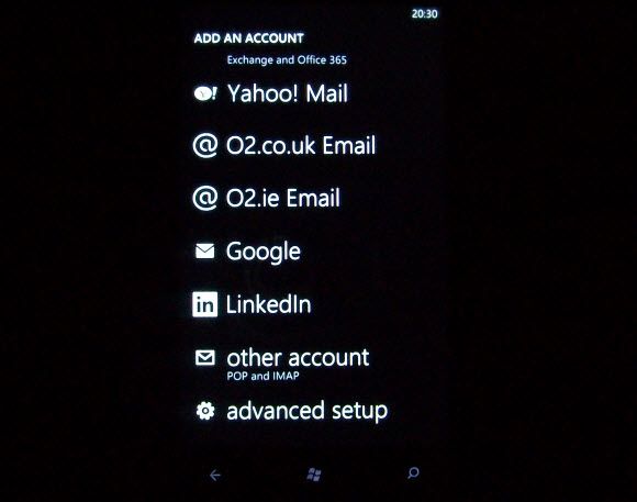 Процесс настройки стандартного аккаунта Gmail на Windows Phone
