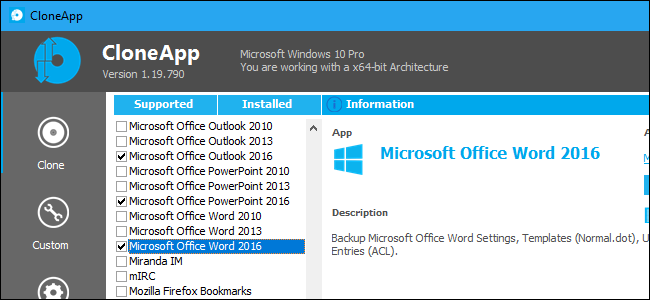 Резервное копирование настроек Windows с CloneApp