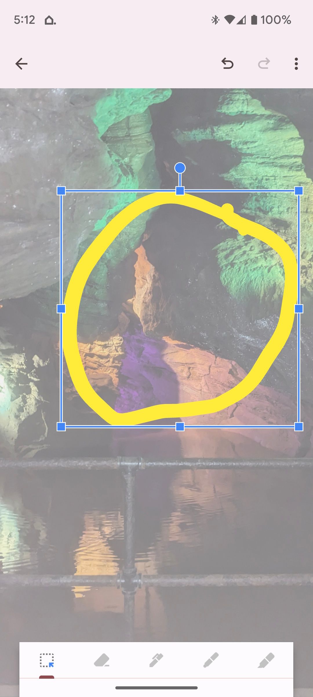 Изменение размера рисунка в изображении в Google Keep