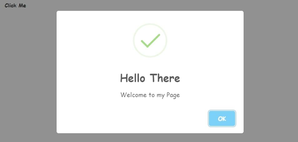 SweetAlert с иконкой успеха