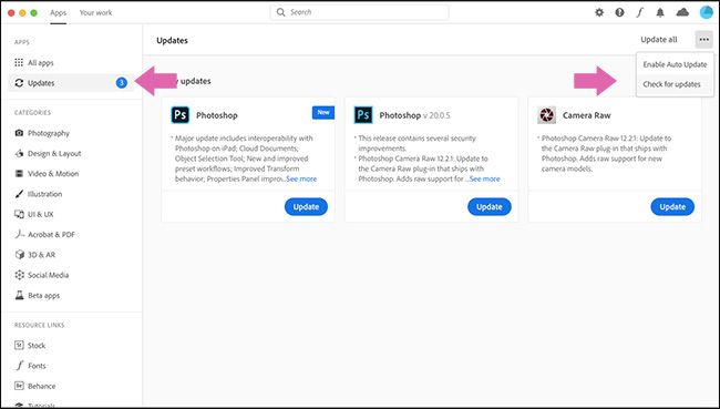 обновить photoshop