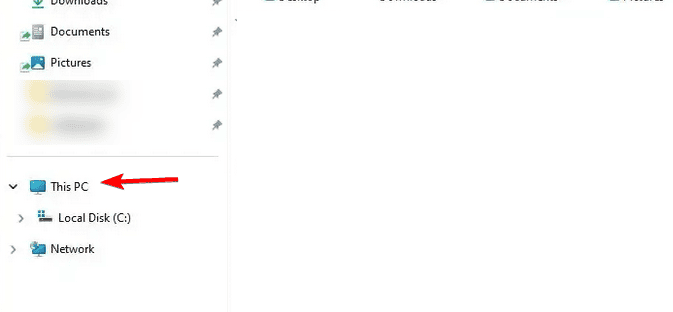Панель Этот компьютер в Проводнике