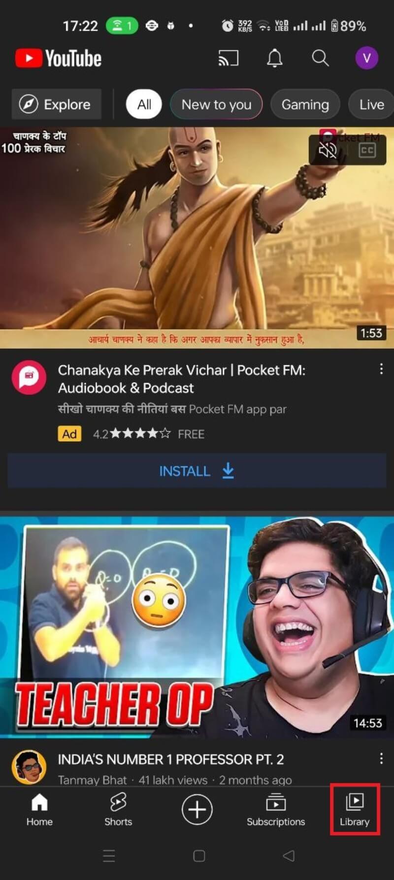 Gerenciar histórico de reprodução do YouTube