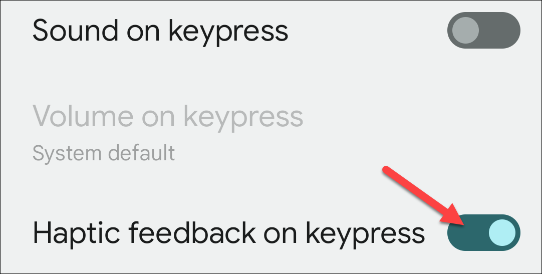 Отключение «Haptic feedback on keypress» в Gboard