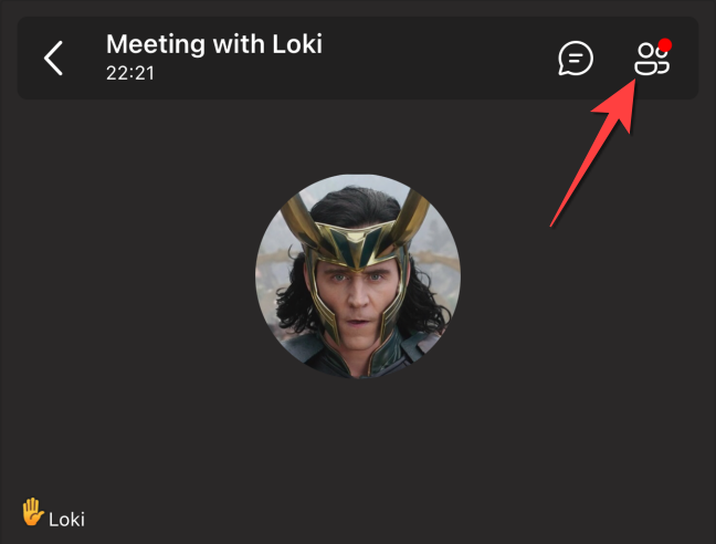Кнопка «Участники» в правом верхнем углу мобильного экрана