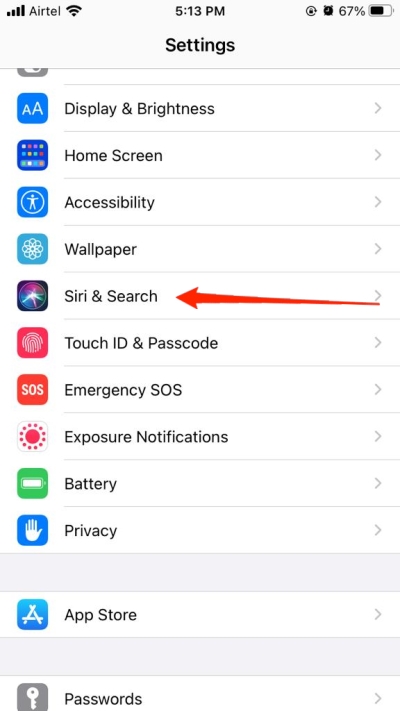 Настройки Siri на iPhone