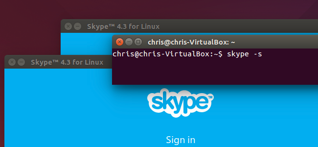Окна Skype в Linux