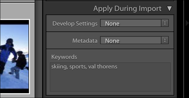 Применение пресетов и ключевых слов при импорте