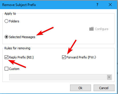 Выбор префиксов для удаления в Kutools