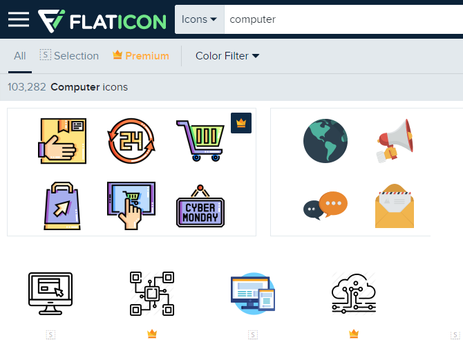 Коллекция плоских иконок на Flaticon