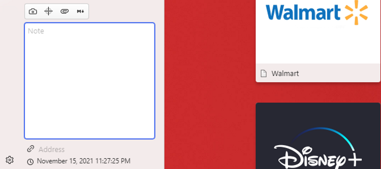 Нажмите Note, чтобы начать ввод в Vivaldi