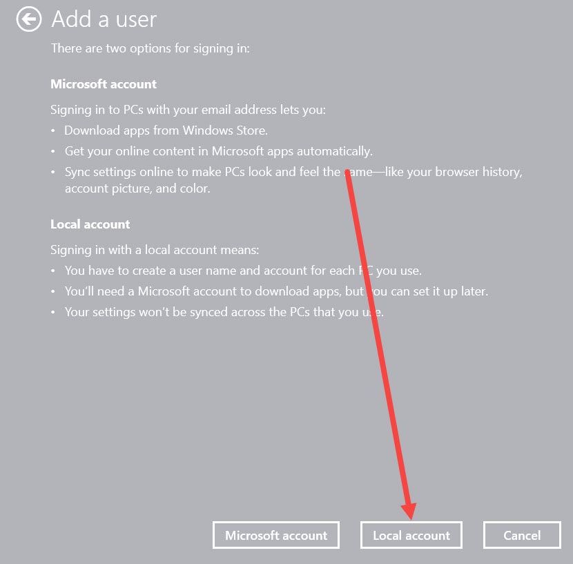 Окно подтверждения при создании локальной учётной записи в Windows 11.