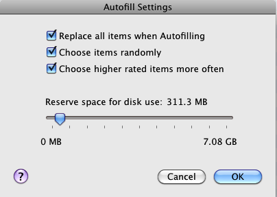 Настройка резерва памяти в iTunes