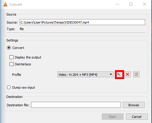 Параметры кодека и фильтров для конвертации