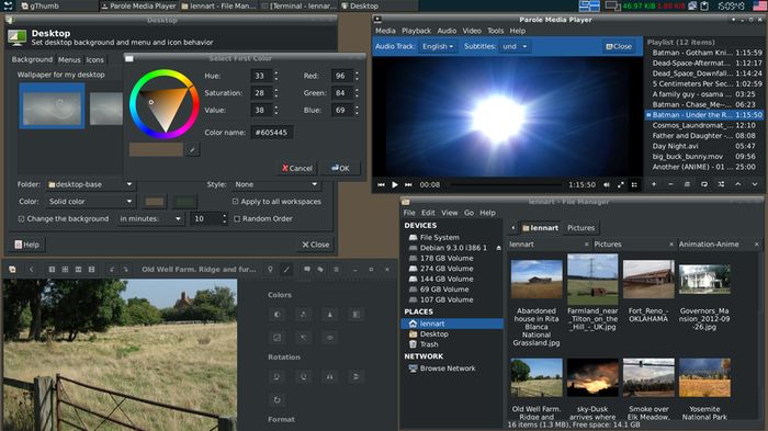 Лёгкое окружение Xfce