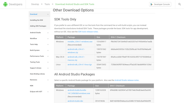 download sdk tools