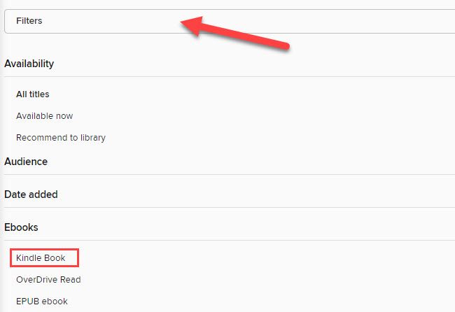 Отфильтруйте результаты по Kindle