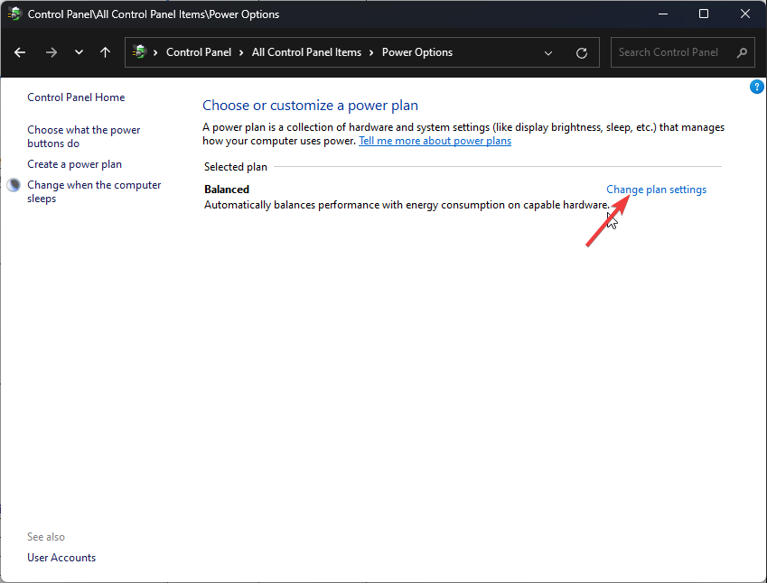 Кнопка Изменить параметры плана