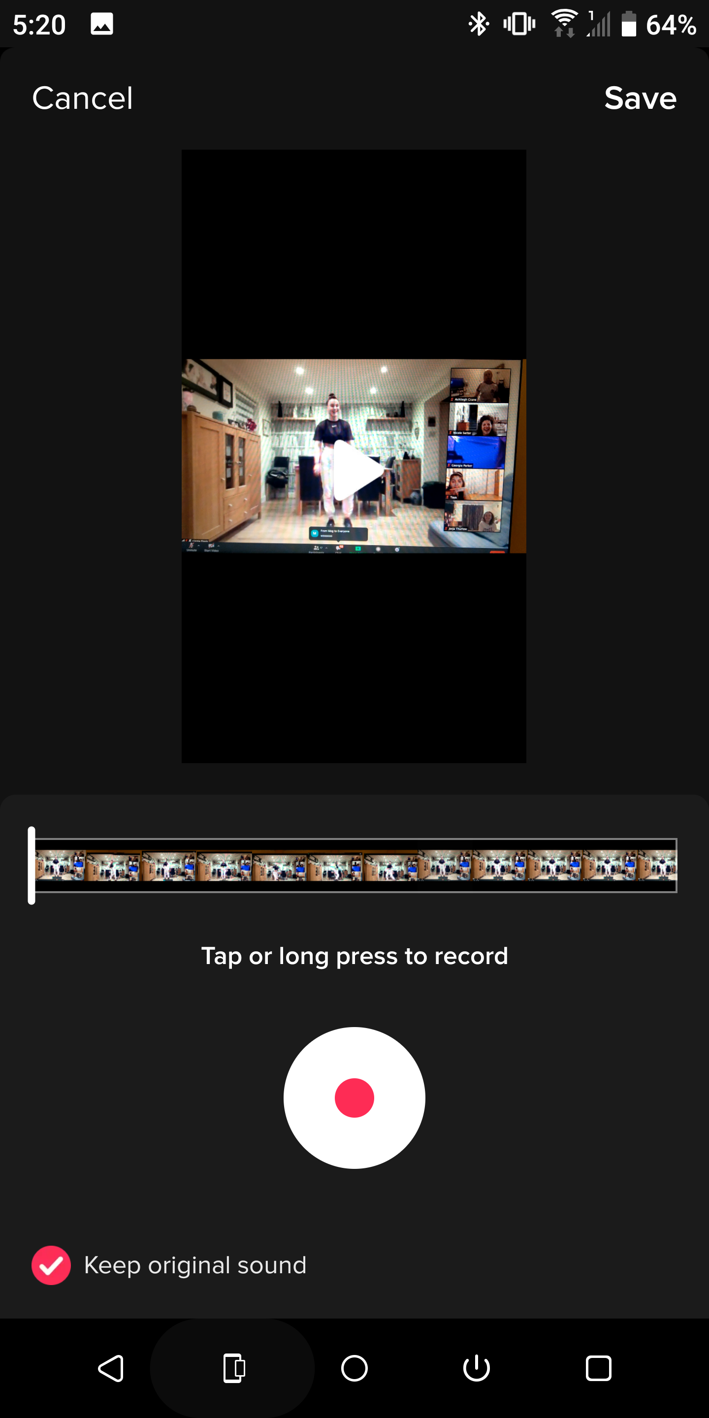 TikTok voiceover uploaded