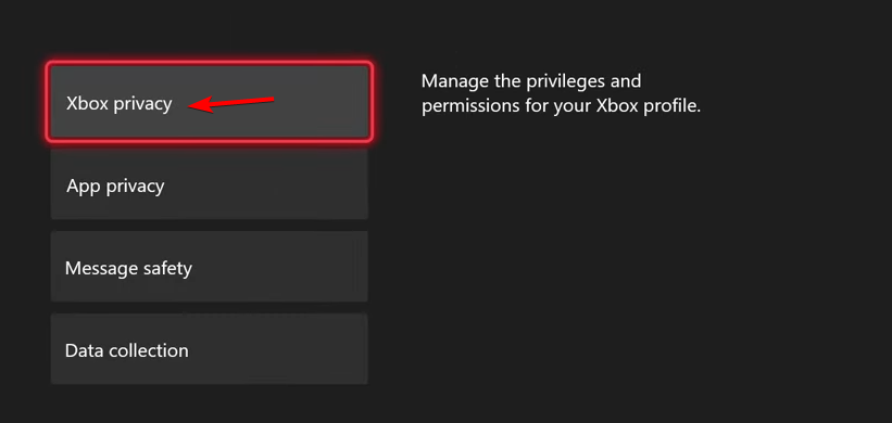Настройки Xbox privacy — параметры приватности