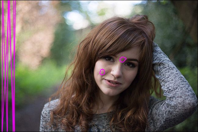 Дефекты и избыточное пространство слева