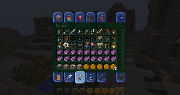 Боевое меню с загруженным пакетом