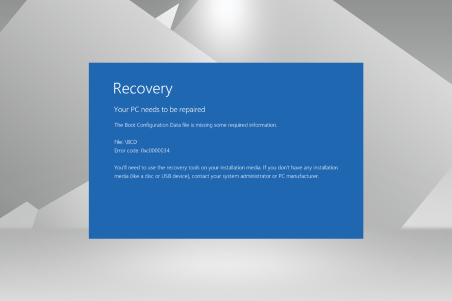 Восстановление BCD в Windows
