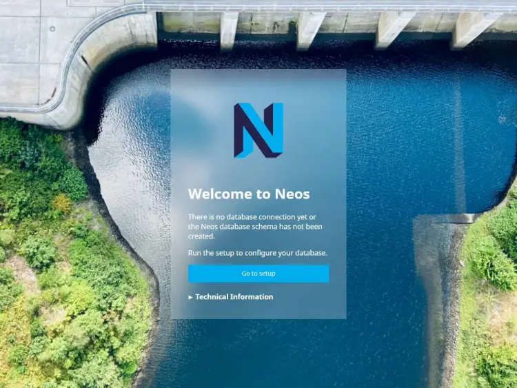 Экран установки Neos