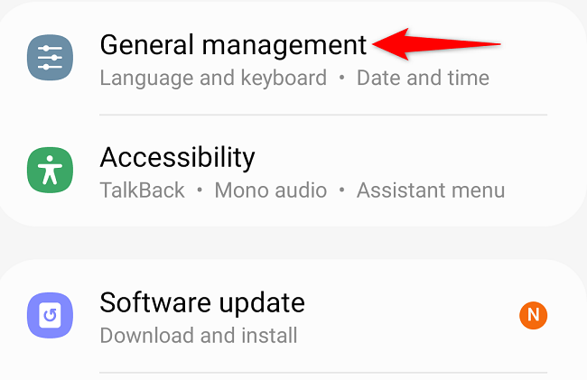 Экран настроек Android: раздел Общие настройки