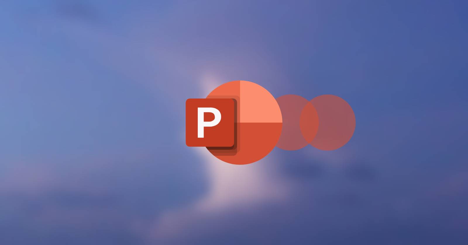 Логотип PowerPoint рядом с диаграммой Венна, показывающей пересекающиеся круги