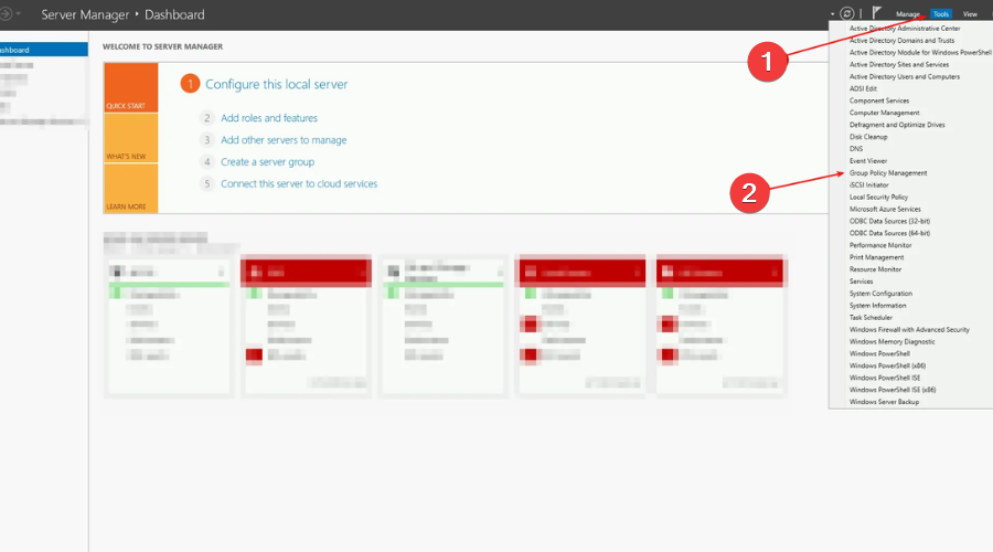 Панель управления групповой политикой