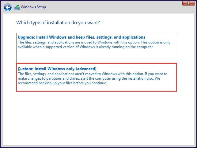 Фото: выбор раздела и форматирование в установщике Windows