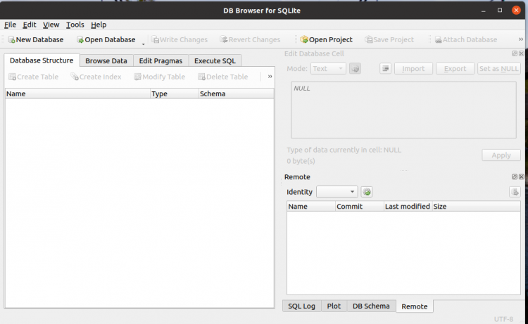 Интерфейс SQLite Browser