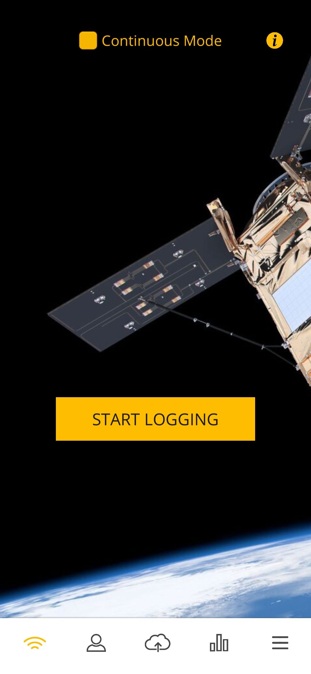 Главный экран приложения Camaliot