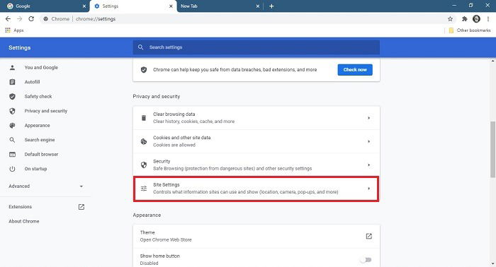 Настройки уведомлений Chrome на компьютере