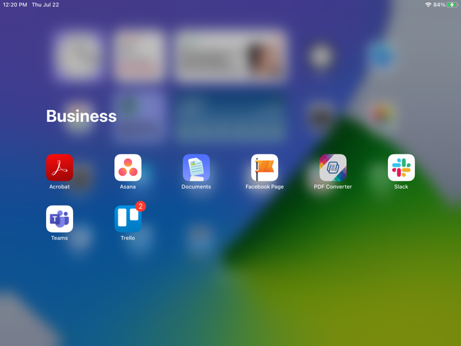 Развёрнутая группа приложений в папке Библиотеки