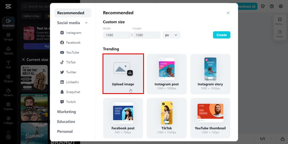 Загрузка изображения