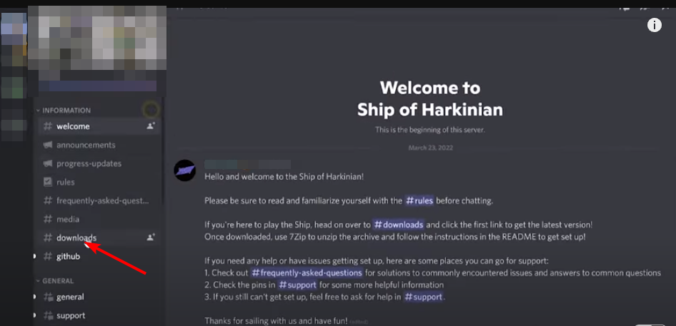 Страница загрузки Ship of Harkinian в браузере с кнопкой скачивания