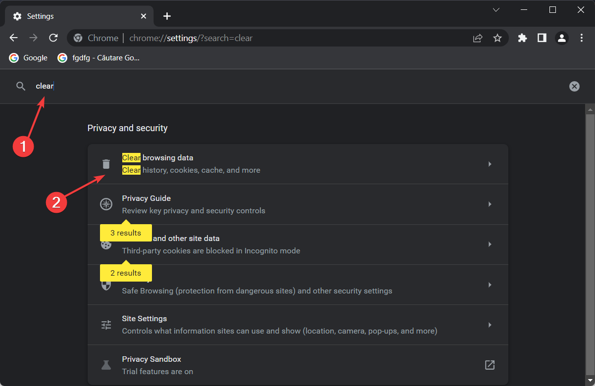 clear-browsing-chrome Google Chrome not responding