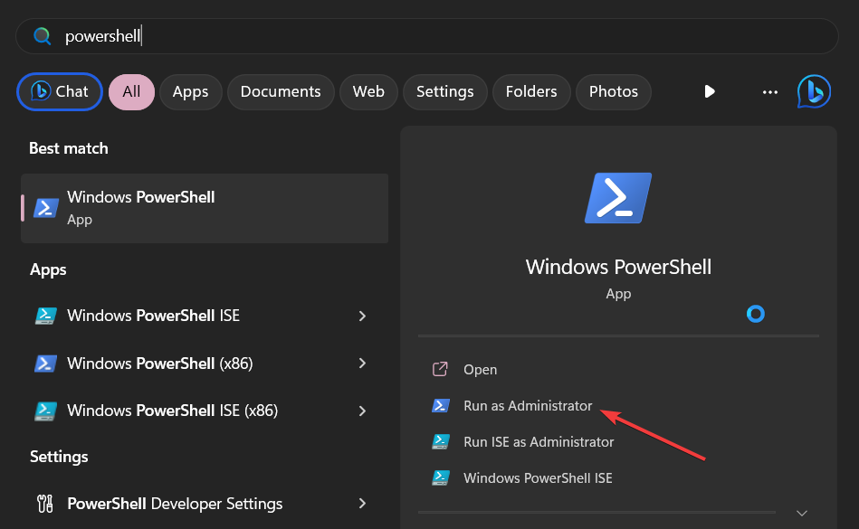 Запуск PowerShell от имени администратора