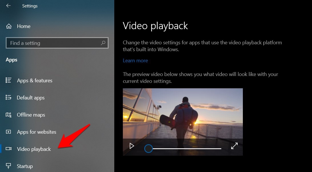 Paramètres de lecture vidéo pour applications UWP