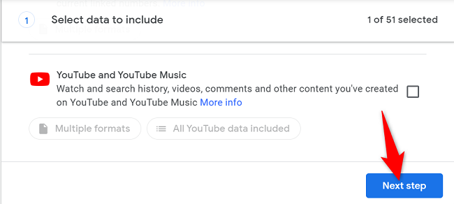 Кнопка «Next Step» в нижней части страницы.