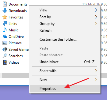Свойства папки в Проводнике Windows