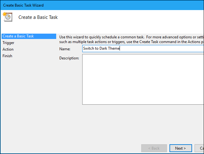 Выбор ежедневного триггера
