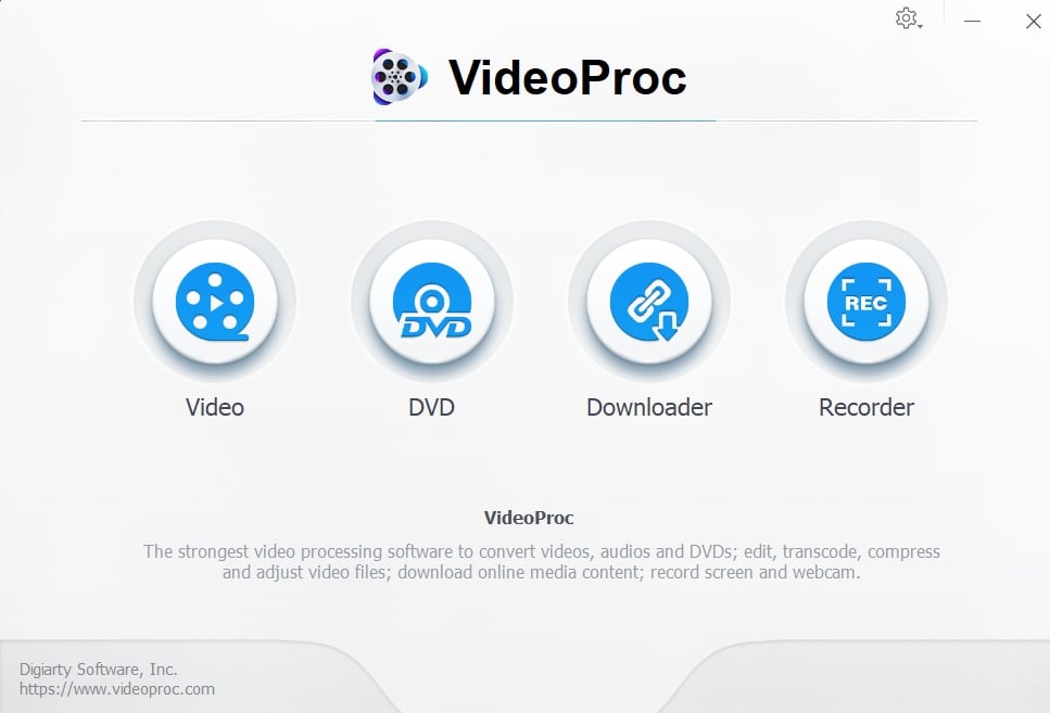 VideoProc — раздел Downloader