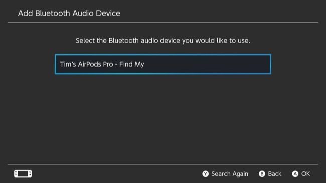 Switch обнаружил AirPods и показывает ограничение