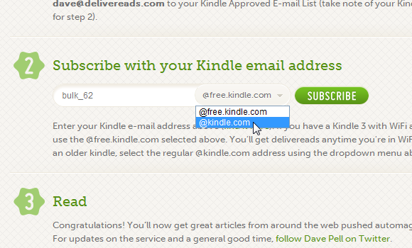 Процесс подписки: поле с адресом и кнопка Подписаться